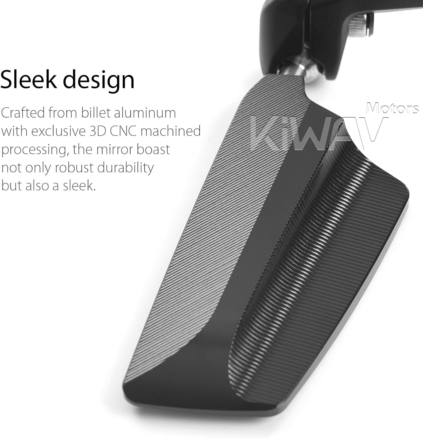 KiWAV バーエンドミラー ボブ 黒 16mmネジ式 Yamahaヤマハモデルに取付